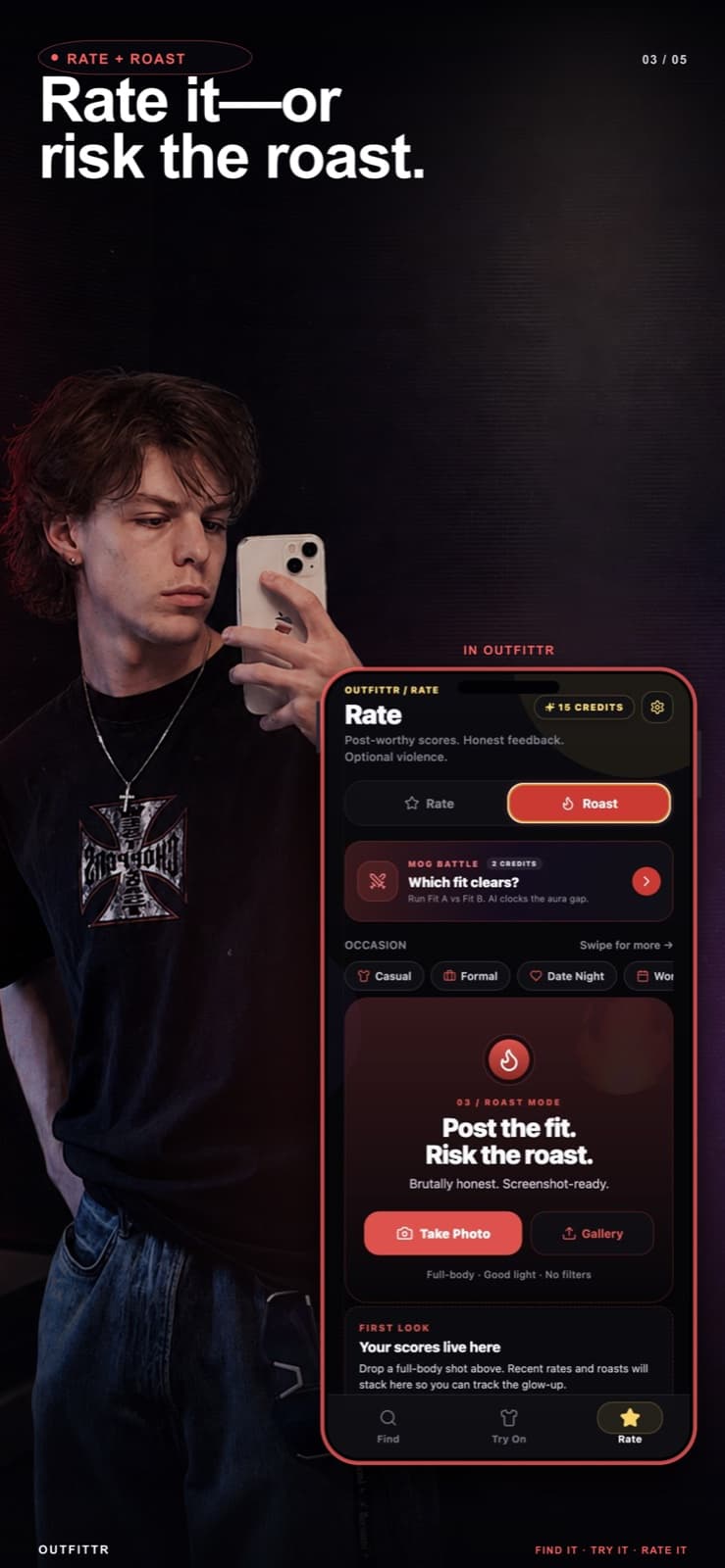 Outfittr — Rate or roast